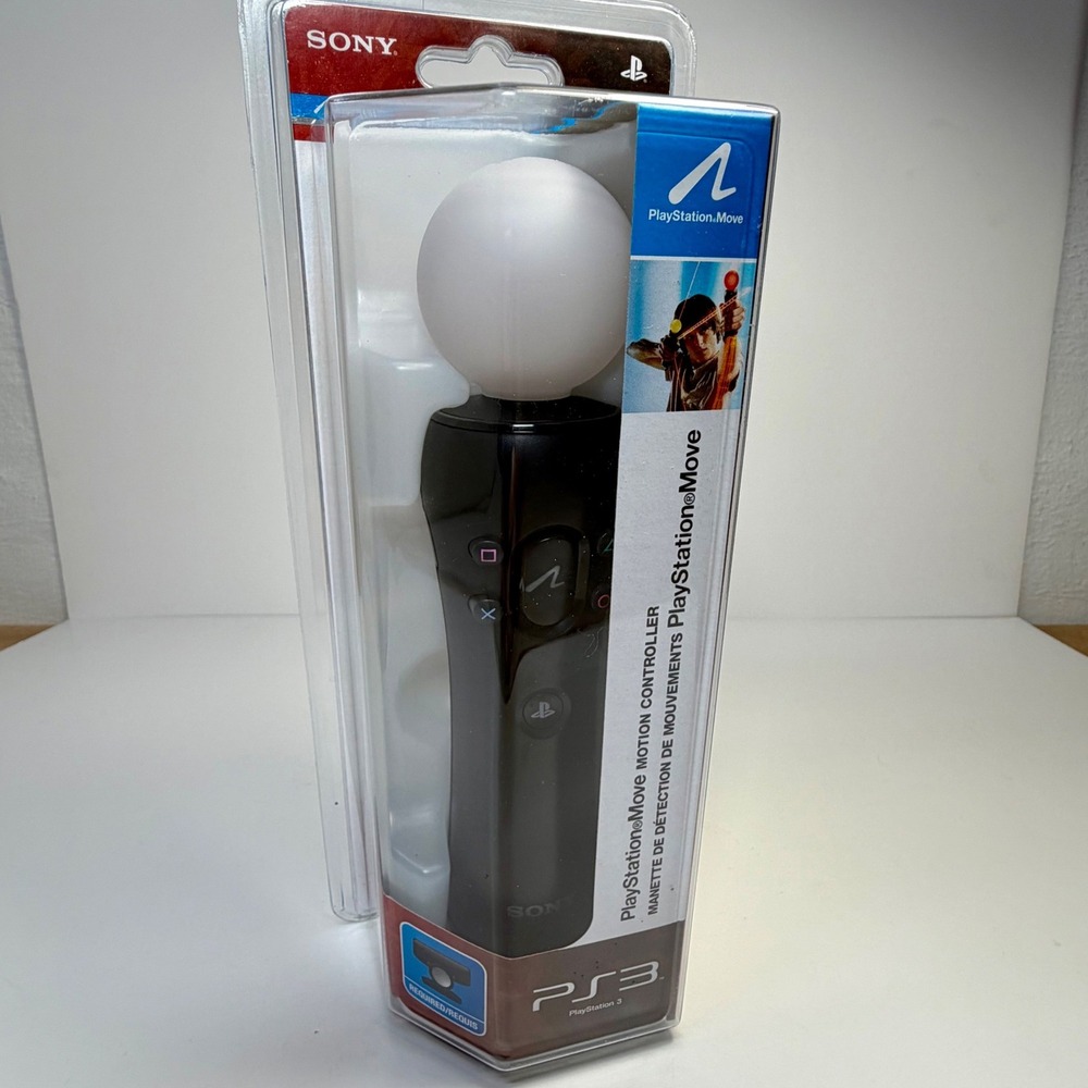 Sony PlayStation Move Motion Controller PS3 Black New Sealed Retro Gaming